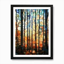 Gustav Klimt Print Trees Flower Gar Framed Wall Art Poster Canvas Print Picture