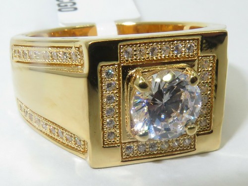 Mens gold ring - , signet