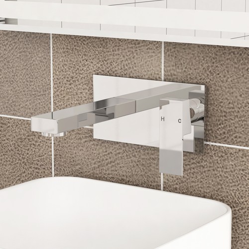 Chrome brass bathroom wall - chrome,