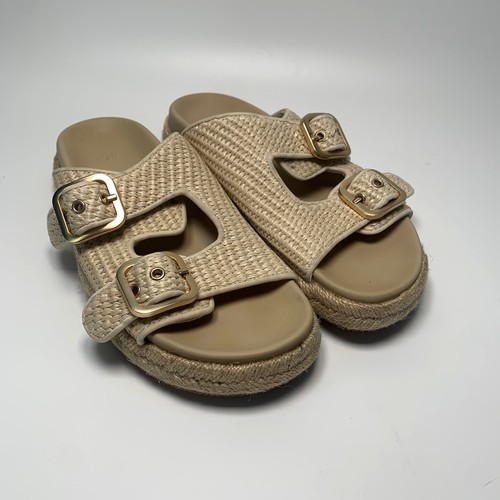 Cream woven raffia double - cream,