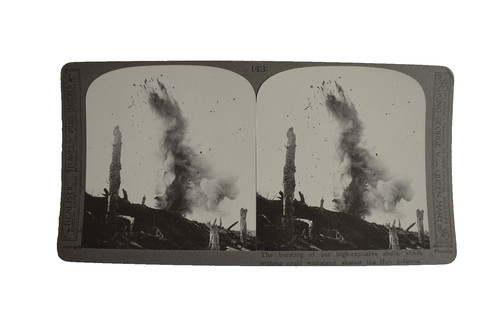 Ww1 stereoview high - high, explosive