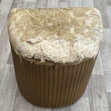 Lloyd Loom Lusty Laundry Basket Gold Vintage 1955 Original Condition Needs TLC