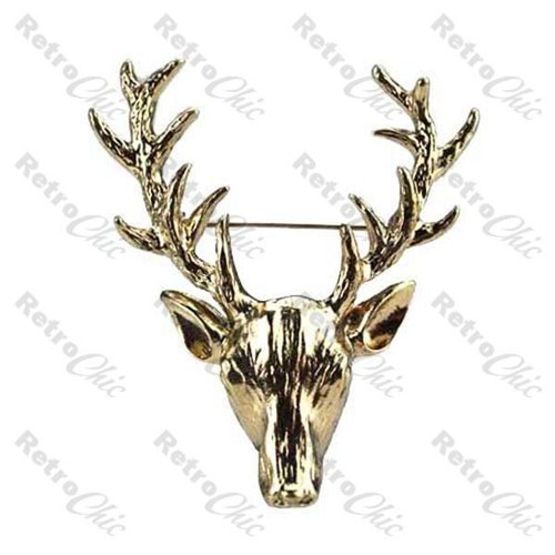 Large vintage silver stag - vintage,