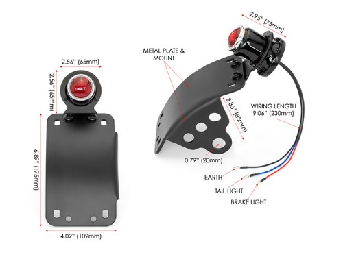 Side mount number plate - number, holder