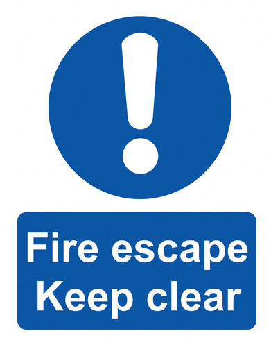 Warning danger fire escape - warning,