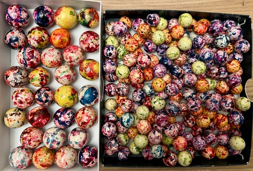 194 vintage clay marbles - x,