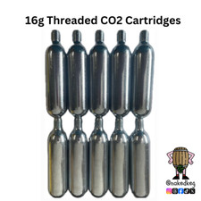 CO2 Gas Cartridge 16g Threaded Food Grade for Keg Charger Uflow Mini Regulator