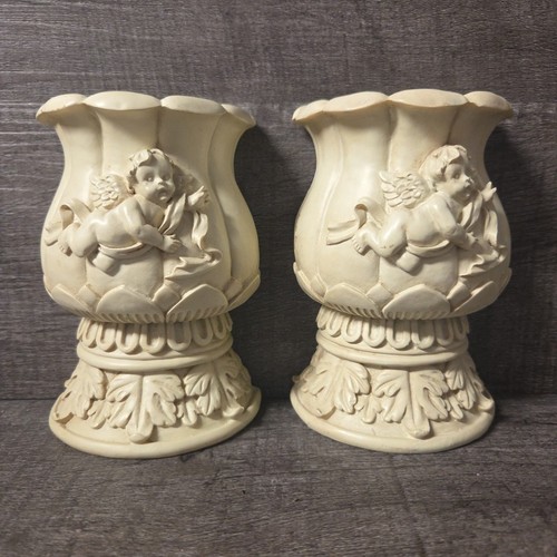 Set resin winged - 2, cherub