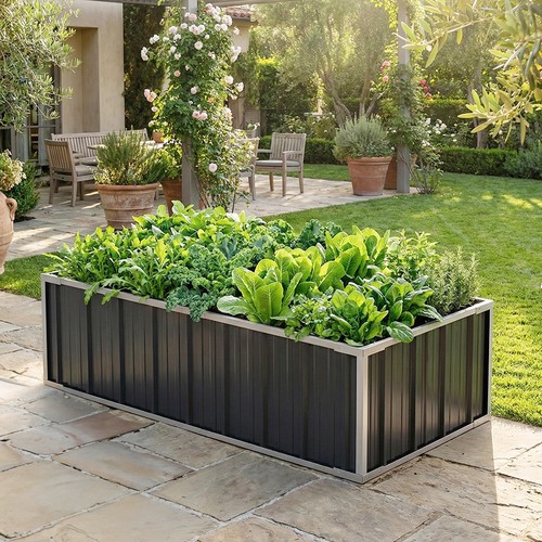 Grey galvanised raised - grey,