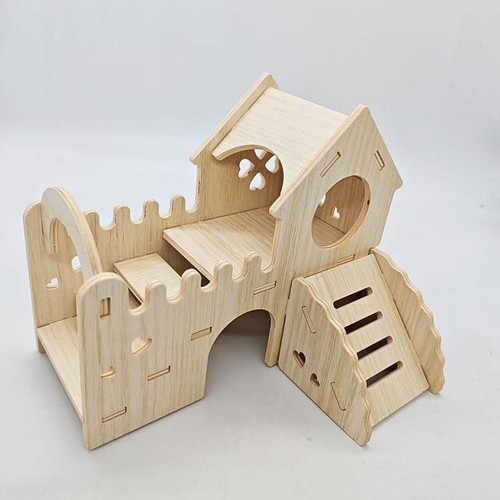Wooden hamster hideout house - hamster,