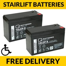 2 X 12V 9AH Stannah Acorn