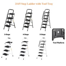 3/4/5 Step Ladder with Tool