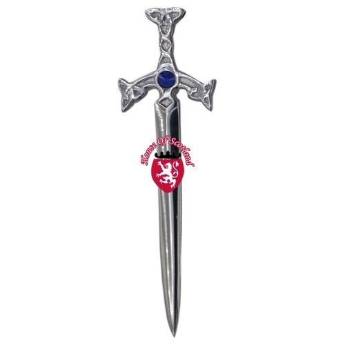 Scottish kilt pin blue - kilt, stone