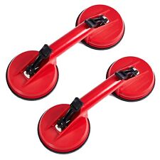 Glass Suction Cups 2 x Heavy Duty Vacuum Tile Lifter Tool Dual 4.7" Sucker Pads