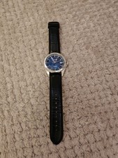 Bulova Precisionist Men's Blue Dial 43mm Leather Watch 96B257. Not Working Fault