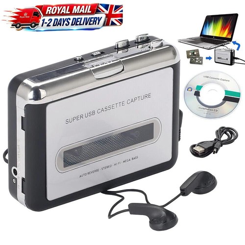 Usb cassette player clear - cassette,