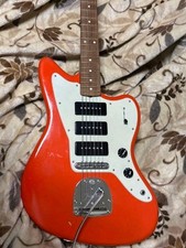 Fender Noventa Jazzmaster P90 MIM Refinished in Red/Orange Nitrocellulose 2021