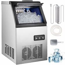 50KG/24H Commercial Ice Maker Stainless Steel Ice Cube Machine Restaurant Bar