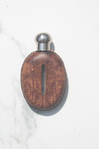 Antique glass leather cased - glass,