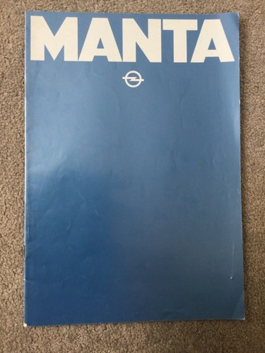 Opel manta sales brochure - opel,