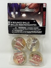 New Sealed Transformers 4 Pack Bouncy Balls Hasbro Optimus Prime Bumble Bee