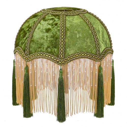 Vintage victorian velvet lamp - vintage,