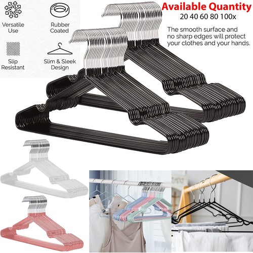 Metal coat hangers rubber - coat,