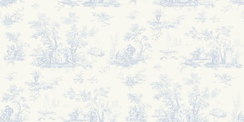 Pale blue toile - pale,