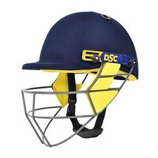 DSC Bouncer Cricket Helmet for Men & Boys Adjustable Steel Grill Navy Blue US