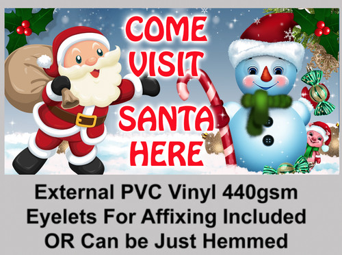 Santas grotto advert sign - grotto,
