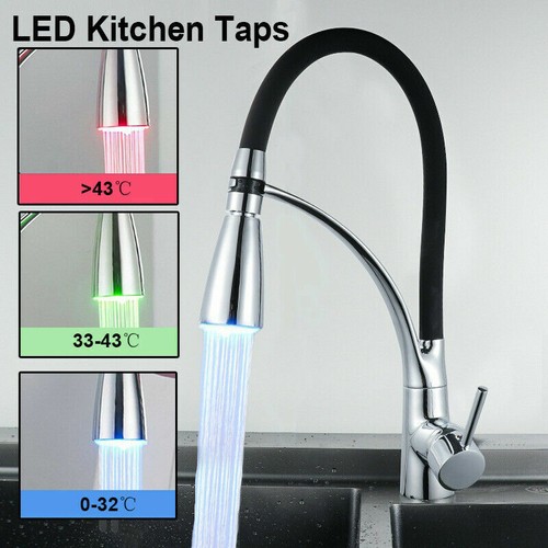 Led kitchen sink mixer taps - led,