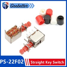 A03 Latching PCB Push Button Switch DPDT Straight Key Switch 6 Pin PS-22F02