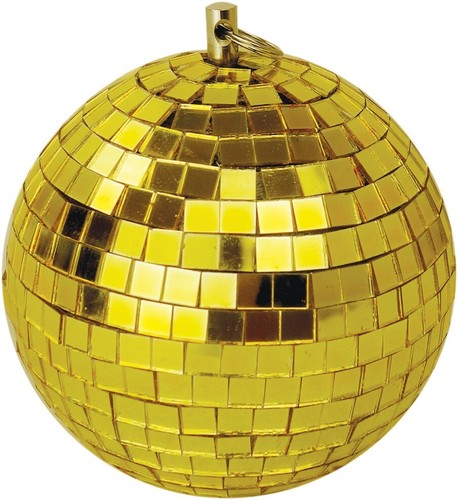 Gold mirror ball 100mm - mirror,