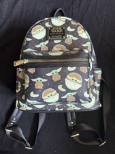 Loungefly Star Wars the Mandalorian mini backpack with  Grogu Baby Yoda AOP