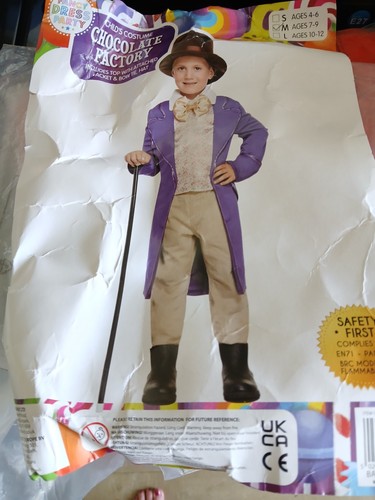 Willy wonka costume size - wonka,