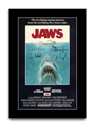 Jaws movie poster pre printed - movie, pre-printed
