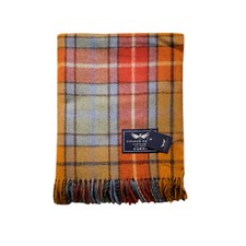 New BNWT Scottish Throw Large All Wool Tartan Rug Antique Buchanan Blanket