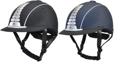Whitaker Horizon Helmet Peaked Adjustable Adults Riding Hat ASTM VG1 Black/Navy