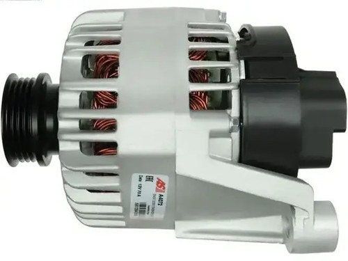 Alternator with belt pulley