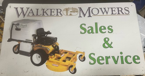 Walker mower dealer sign - walker,
