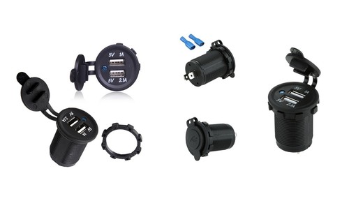Dual usb charger 12v - dual, 24v