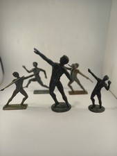 bronze statues athletes x5