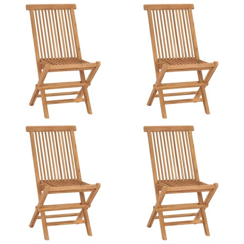 Folding garden chairs solid - 4x,