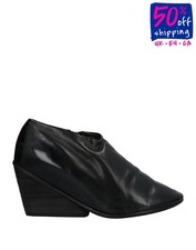 RRP€700 MARSELL Leather Wedge Booties US6 UK3 EU36 Black Made in Italy