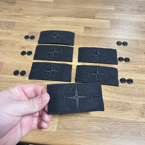 Stone island black ghost badge - island,