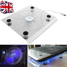 10"-15" Laptop Cooler Cooling Pad Stand Tray with 1 Big USB Powered Fan UK