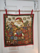 Fabric ADVENT CALENDAR Santa, 24 Pockets NEW