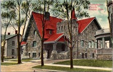 Shelby Ohio OH Presbyterian Church Stone Building 1900s Postcard