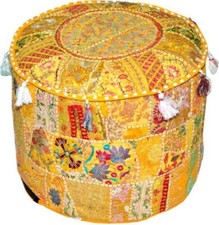 Indian Mandala Ottoman Pouf