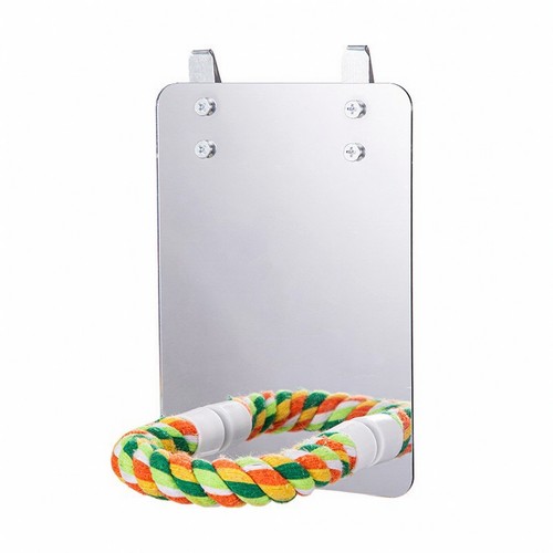 Bird cage mirror with perch - bird,